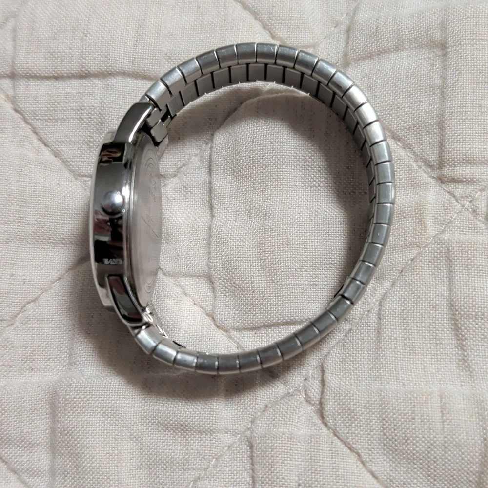 Timex Silver Stainless Steel Indiglo Men's Watch - White Dial